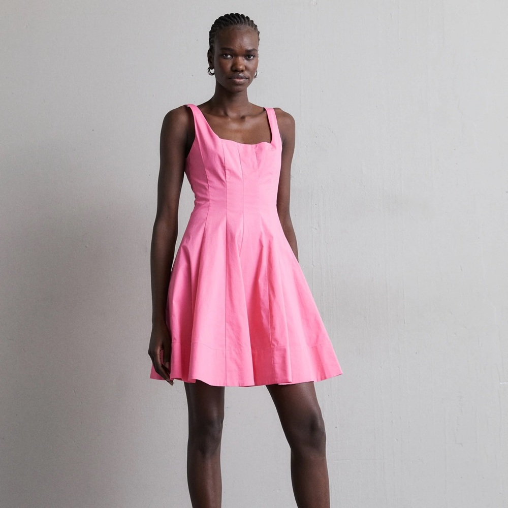 STAUD Pink Mini Dress